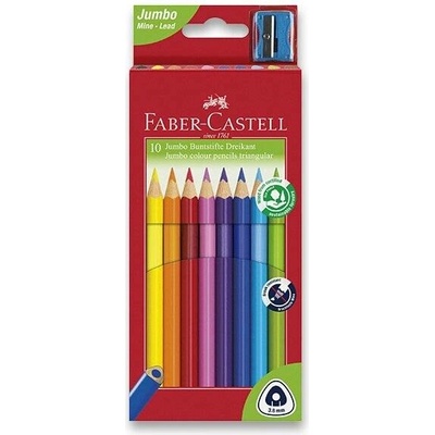 Faber-Castell 116510 Junior Triangular 10 ks + ořezávátko 1651