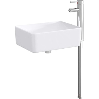vidaXL Мивка за баня Хром 40, 5 x 30, 5 x 13 см Метал (890248)