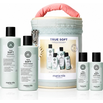 Maria Nila Beauty Bag 2026 True Soft Set šampon 350 ml + kondicionér 300 ml + šampon 100 ml + kondicionér 100 ml