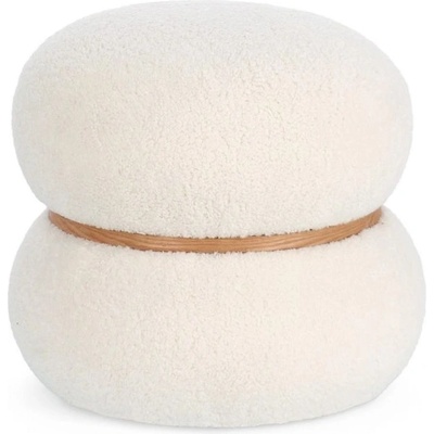 Bizzotto Бял кръгъл пуф mirka (0721633)