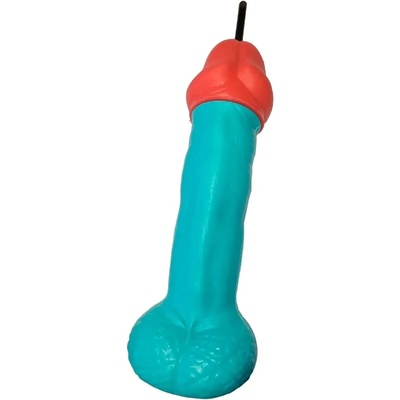 Бутилка със сламка във формата на пенис - Plastic Penis Bottle Blue (D-241808)