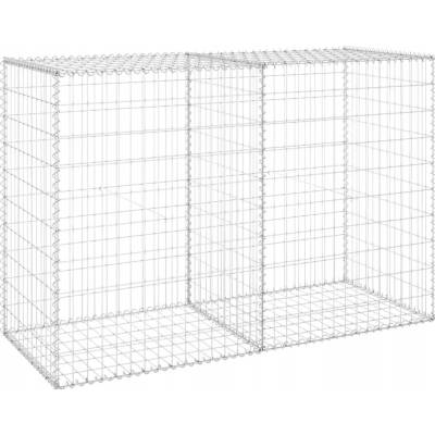 ZBXL Gabionová zeď s víky pozinkovaná ocel 150 x 60 x 100 cm