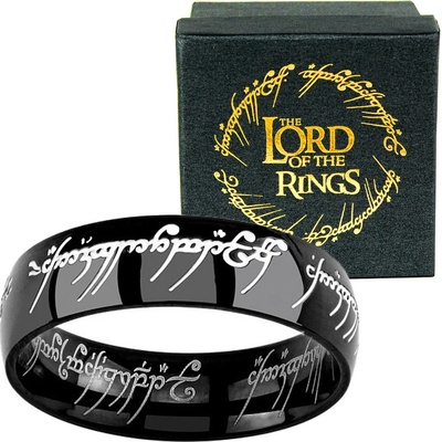 SILVEGO Černý ocelový prsten moci z filmu Pán prstenů RRC5623