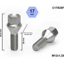 Kolový šroub M12x1,25x28 kužel, klíč 17, C17B28F, výška 54,5 mm