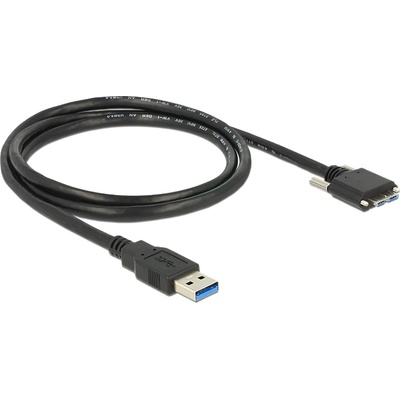 Delock Кабел USB 3.0 Тип A щепсел USB 3.0 Тип Micro-B щепсел с винтове 1 м