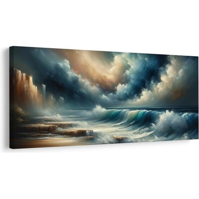 Obraz dramatické mořské horizonty - 100x50