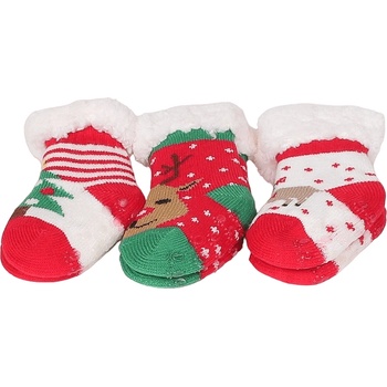 Image 1 of Коледен комплект бебешки чорапи с еленче - 3 броя