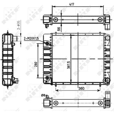 Chladič, chlazení motoru NRF 53149