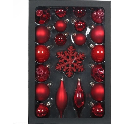 Retlux К-кт Коледни орнаменти 25 бр. червени (ft0836)