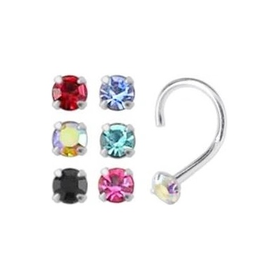 Šperky4U stříbrný piercing do nosu zirkon N01133-LB