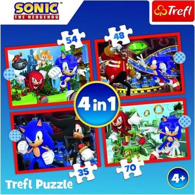 TREFL Sonic Dobrodružná jízda 4v1 35,48,54,70 dílků – Zboží Dáma