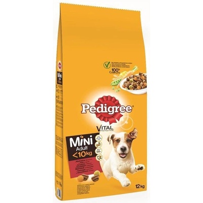Pedigree Adult Mini hovädzie mäso a zelenina 12 kg
