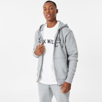 Image 1 of Jack Wills Мъжки суичър Jack Wills Pinebrook Graphic Zip Hoodie Mens - Grey Marl
