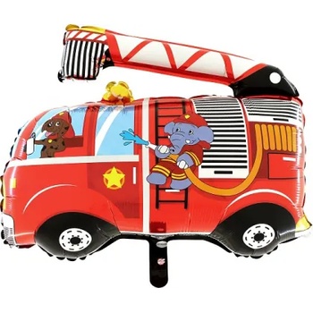 BP Балон от фолио - Куче с пожарна кола