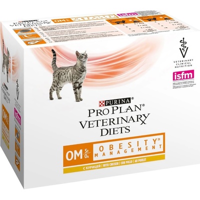 Pro Plan Veterinary Diets Feline OM s kuracím 10 x 85 g
