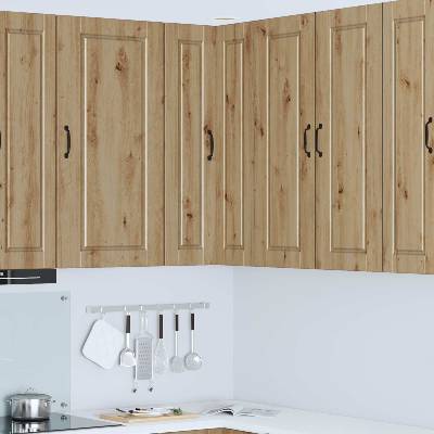 vidaXL Стенно ъглово шкафче PORTO Дъб 57 x 57 x 100 см Инженерно дърво (885524)
