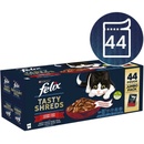 Felix Tasty Shreds hovädzie, kura, kačka, morka v šťave 44 x 80 g
