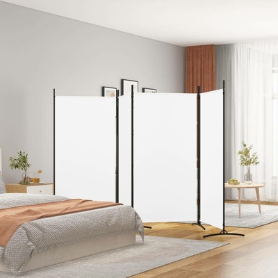 ZBXL 4dílný paraván bílý 346 x 180 cm textil