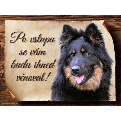 Sport hobby Cedulka Chodský pes Po vstupu CP536 27 x 20 cm
