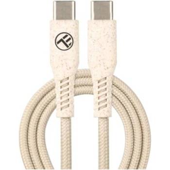 Tellur Кабел Tellur Green USB Type-C към Type-C, 3A - Cream (TLL155441)