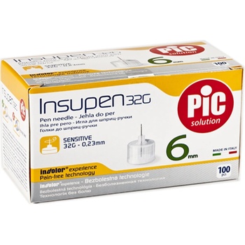 Стерилизирани инсулинови игли, PIC Solution Insupen Disposable Needles 32G x6mm 100pcs