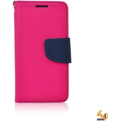 Samsung Страничен тефтер за Samsung Galaxy S5/S5 Neo розов с въженце