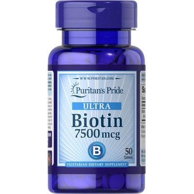 Puritan's Pride Biotin 7500 mcg [50 Таблетки]