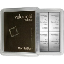 Valcambi CombiBar stříbrný slitek 10 x 10g