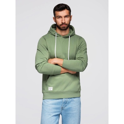 Ombre Men's kangaroo sweatshirt with hood green