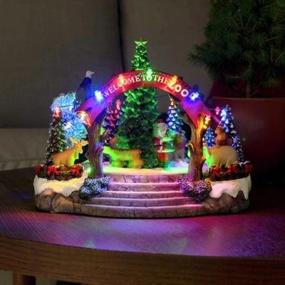 Konstsmide Christmas Stolní dekorace vánoční zoo barevné LED a hudba 4237-000