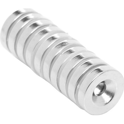 Neodýmový magnet s otvorom 14x3mm 10 ks. KD11833