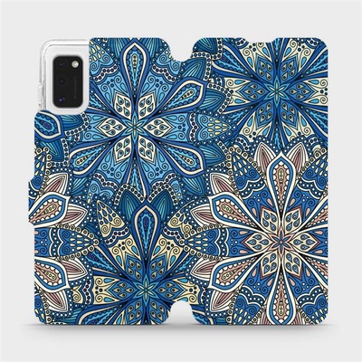 Pouzdro Mobiwear parádní flip Samsung Galaxy A41 - V108P Modré mandala květy