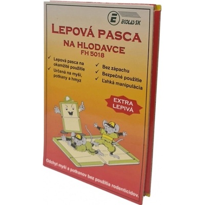 Lepová pasca drevená na hlodavce a hmyz 15 x 25 cm