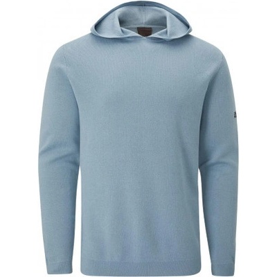 Oscar Jacobson Kennedy light weight Knitted Hoodie Světle modrá