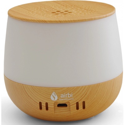 Airbi Lotus aroma difuzér sonický s osvětlením světlé dřevo 80 ml