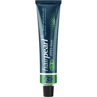 HairPearl Cream Eyelash Eyebrow and Beard Color PPD Free farby na riasy obočie aj bradu bez obsahu PPD 2 modro čierna 20 ml