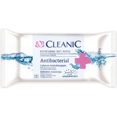 Cleanic Antibacterial antibakteriální vlhčené osvěžující ubrousky 15 ks
