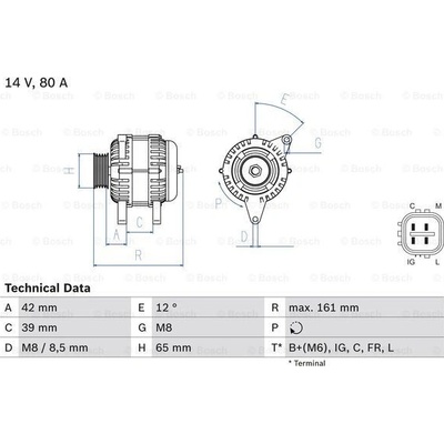 generátor BOSCH 0 986 080 570