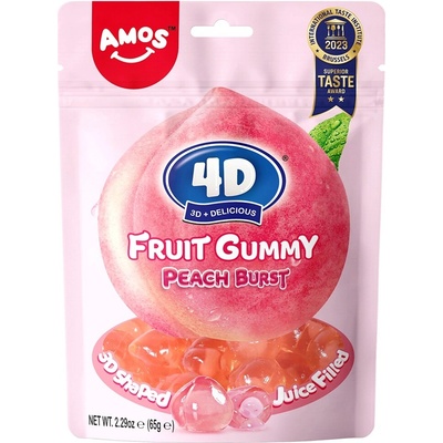 Amos Peach 4D Fruit Gummy 65 g