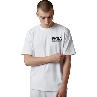 Follow Up Pánske biele tričko s krátkym rukávom 03 bílé