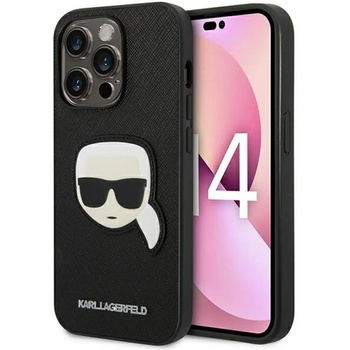 KARL LAGERFELD Гръб Karl Lagerfeld PU Saffiano Karl Head Case за iPhone 14 Pro Max - Черен