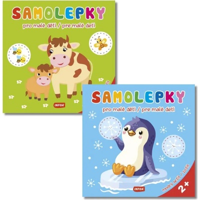 Set samolepky pre malé deti zelený a modrý zošit