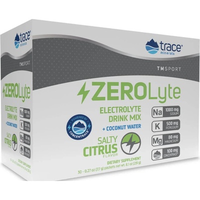 Trace Minerals ZeroLyte Salty Citrus Elektrolyty citrón 231 g