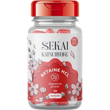Sekai Katsuryoku Betaine HCl 600 mg [48 капсули]