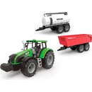 RAPPA Farmársky traktor s dvoma prívesy zelená