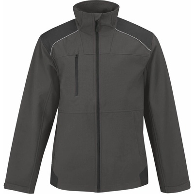 B&C Shield Softshell Pro bunda šedá tmavá