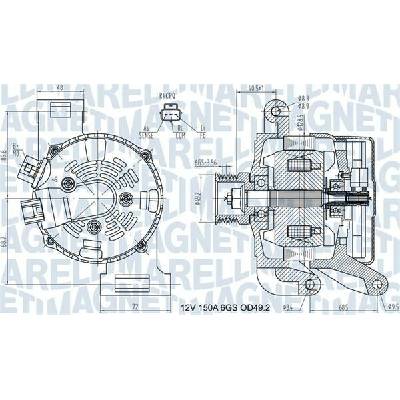 Alternátor MAGNETI MARELLI 063731575010