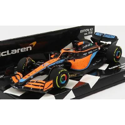 MINICHAMPS McLAREN F1 MCL36 MERCEDES TEAM MCLAREN N 3 BAHRAIN GP 2022 DANIEL RICCIARDO - ORANGE LIGHT BLUE 1:43