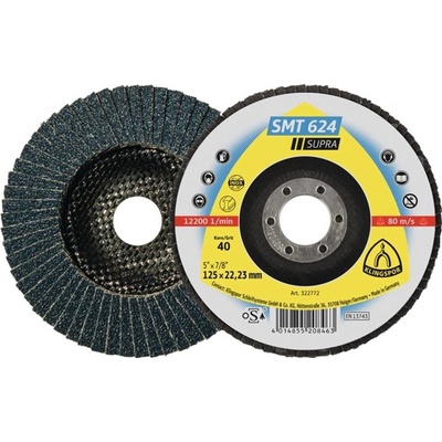 Klingspor SMT 624 Supra vejárovitý brúsny kotúč 115 x 22.23 mm 322768 10 ks