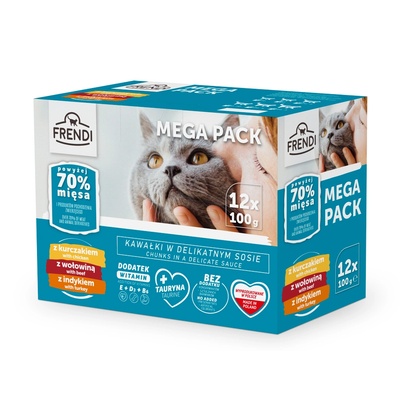 Frendi паучове за котки (пилешко/говеждо/пуешко) 12x100g